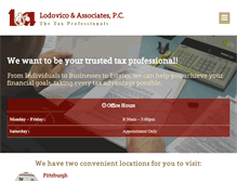 Tablet Screenshot of lodovicotaxpros.com